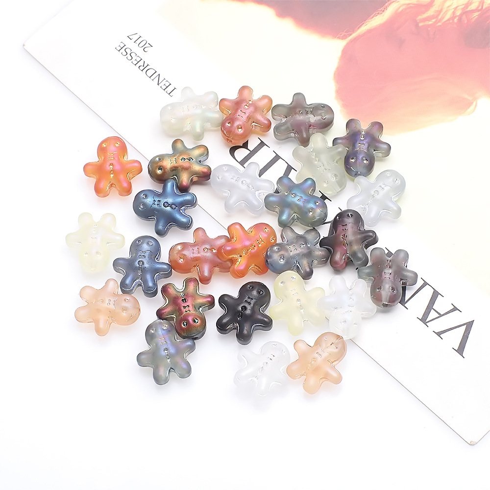 Matte glass beads