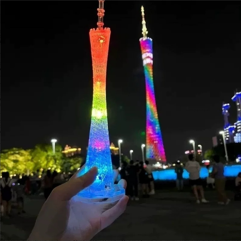 大号广州塔模型发光纪念品小蛮腰上海东方明珠塔雷峰塔小礼物礼品