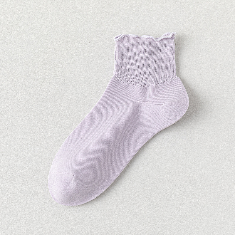 Calcetines de algodón de color sólido para damas verano hongo botón calcetines para mujeres sin hueso cabeza de embalaje independiente calcetines transpirables