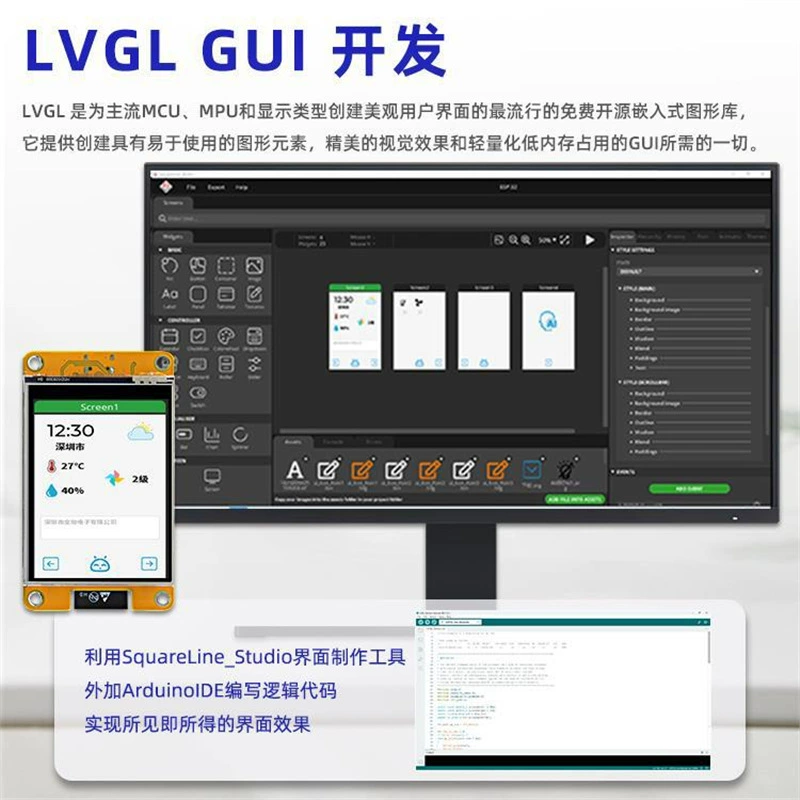 Дисплей TFT 2.8 дюйма с ESP32 разработческая плата WiFi Bluetooth 240*320 сенсорный экран LVGL