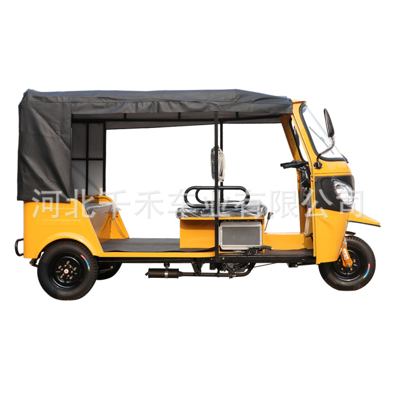 Tuk-tuk de combustible, tuk-tuk, tuk-tuk, motocicleta de tres ruedas, pasajero, bajaj, TUKTUK, doble fila en el extranjero, triple fila