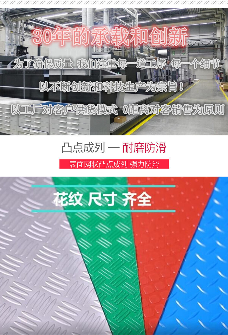 Basement moisture-proof rubber floor mat, van floor mat, cargo transport rubber plastic waterproof carpet, outdoor non-slip mat