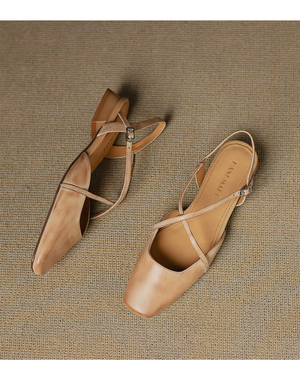 Sandal nữ mũi kín quai chéo buộc dây gót thấp phong cách Hàn Quốc — màu tím chi tiết 18