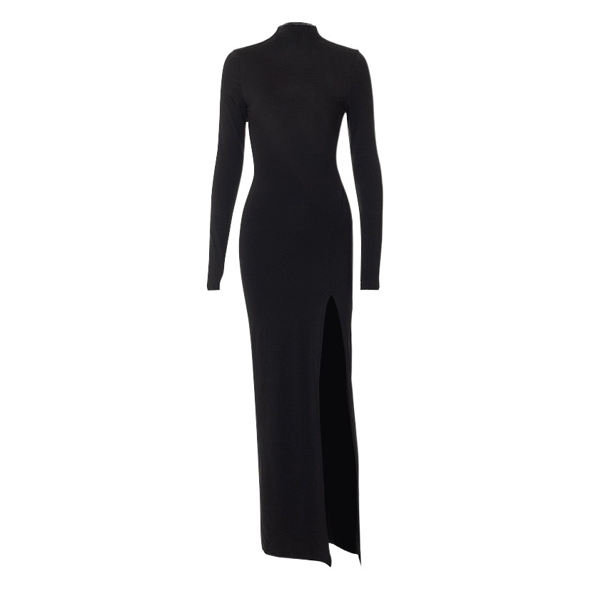 Comercio exterior transfronterizo nueva ropa de mujer vestido de noche de niña caliente europea y americana Amazon estación independiente sexy vestido dividido sin espalda