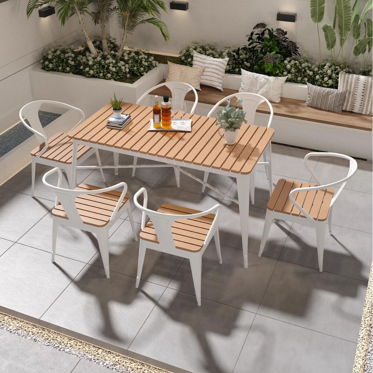 Mercado nocturno al aire libre puestos de comida barbacoa mesa y silla de cerveza combinación mesa de ocio al aire libre mesa de comedor impermeable y solar