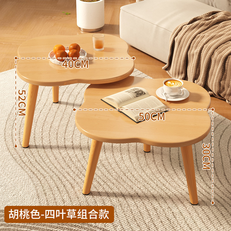네잎클로버사이드테이블-50*30+40*52 월넛색상