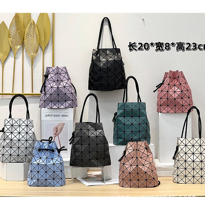 Original Lifetime Women's Bag Geometric Drawstring Bucket Bag Rhomboid Bag All-match Underarm Bag Fashion Women's Shoulder Bag