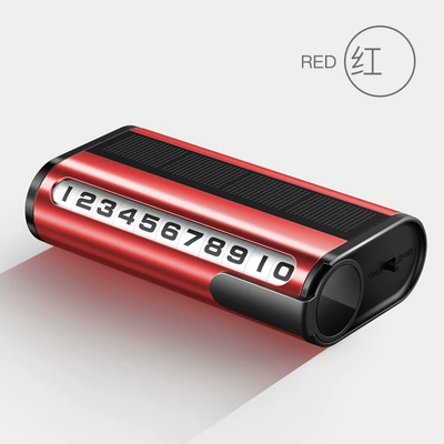 Nömrəli dayanma kartı Metal Car Transfer Card - solar-luminous-parking-sign-red