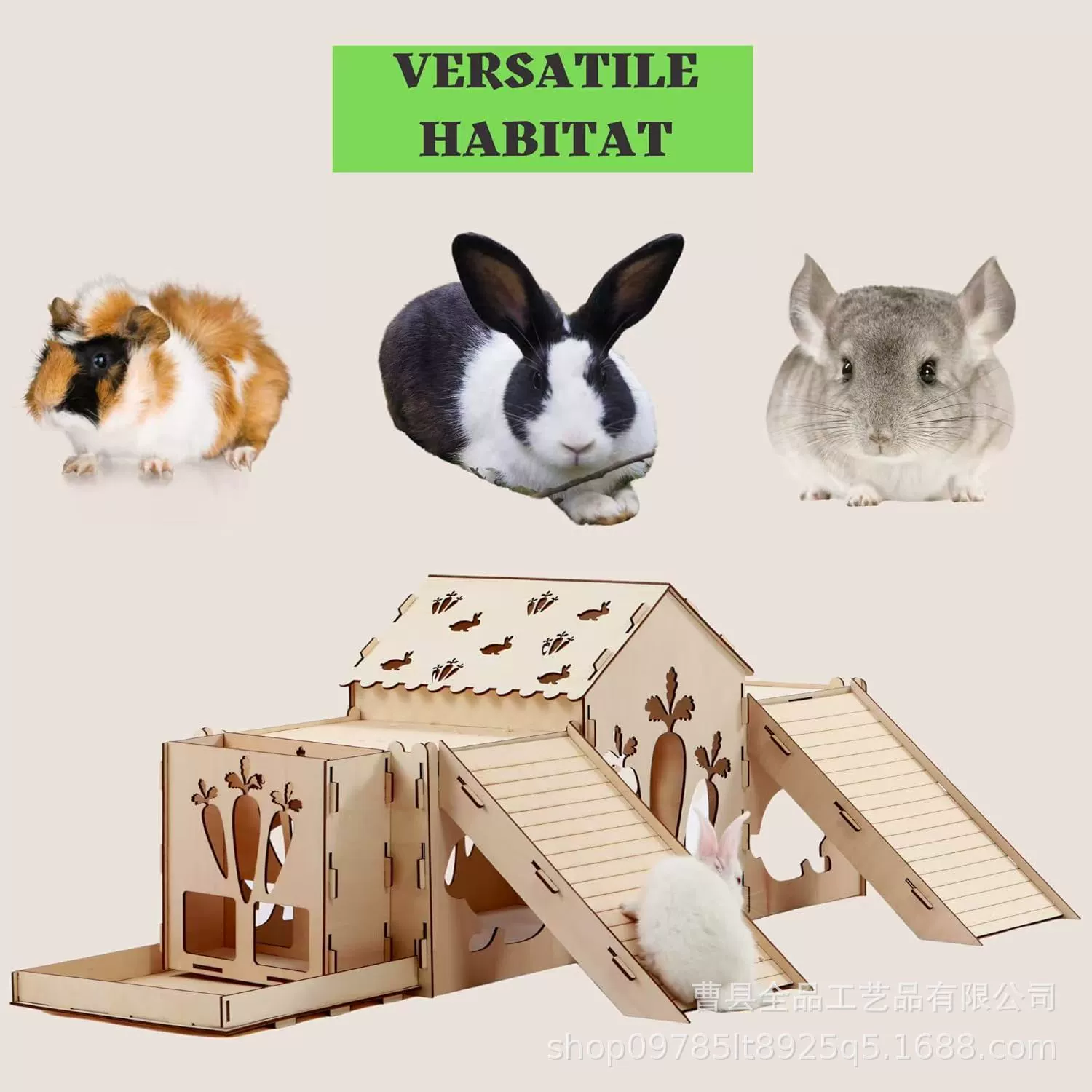 Новый большой кролик замок diy собрать дом для домашних животных Сбор кролика гнездо карликового кролика туннель кролика кролика уклонение гнездо кролика