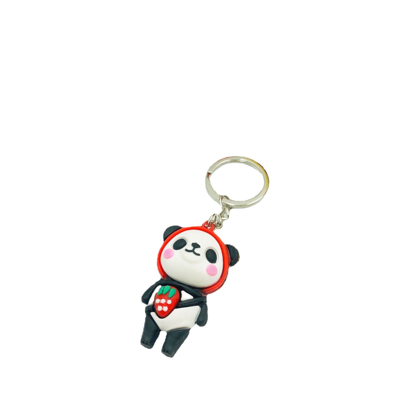 Lindo dibujos animados fruta Panda llavero muñeca mochila colgante llavero personalidad moda práctico pequeño regalo