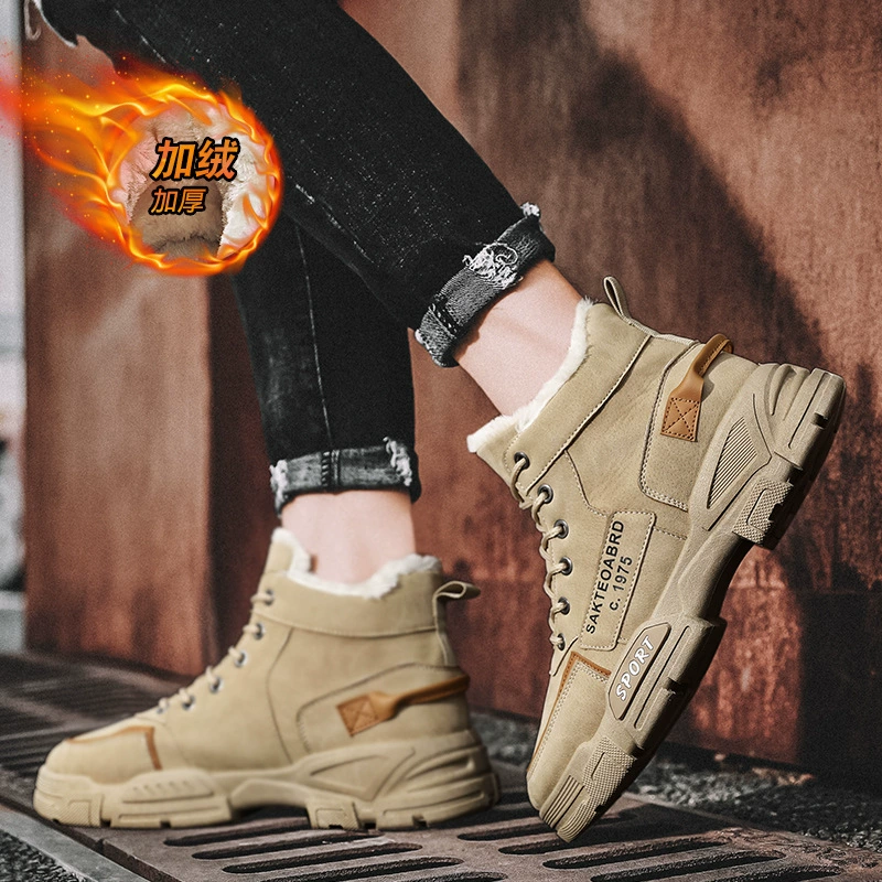 Ботинки (Martens) высокие с меховой подкладкой, тёплые повседневные, коллекция 2023, 39–44