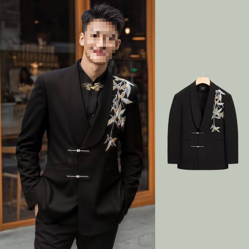 New Chinese-Style Men's Clothing, Zhongshan Suit for Wedding Groom, 2025 New Model Wedding Suit, Engagement Suit Set, Traditional Chinese Style Tang Suit New Chinese-Style Men's Clothing, Zhongshan Suit for Wedding Groom, 2025 New Model Wedding Suit, Engagement Suit Set, Traditional Chinese Style Tang Suit