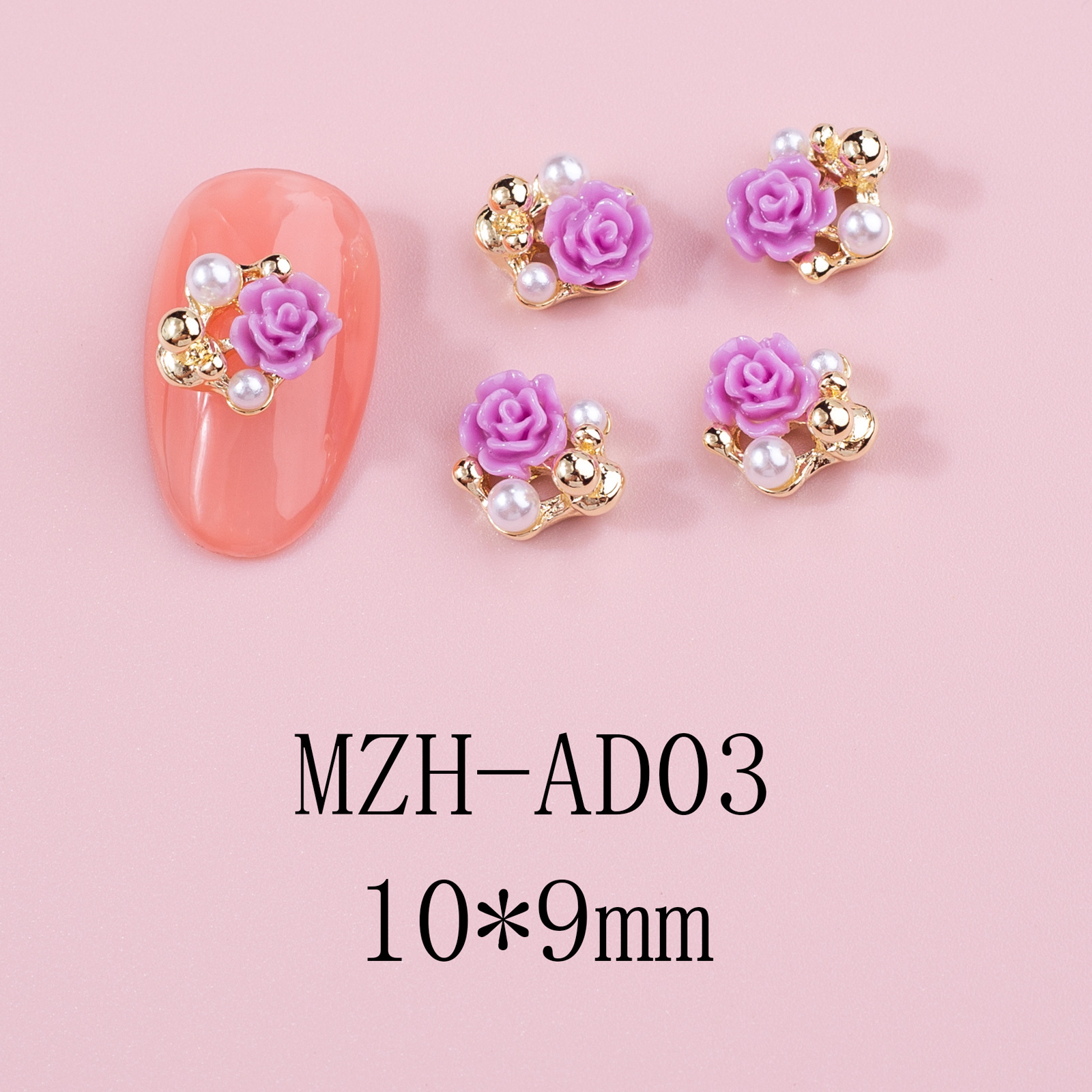 Nueva decoración de uñas, diamantes, camelia, accesorios de uñas, montones de rosas, accesorios de diamantes, uñas, joyas de uñas