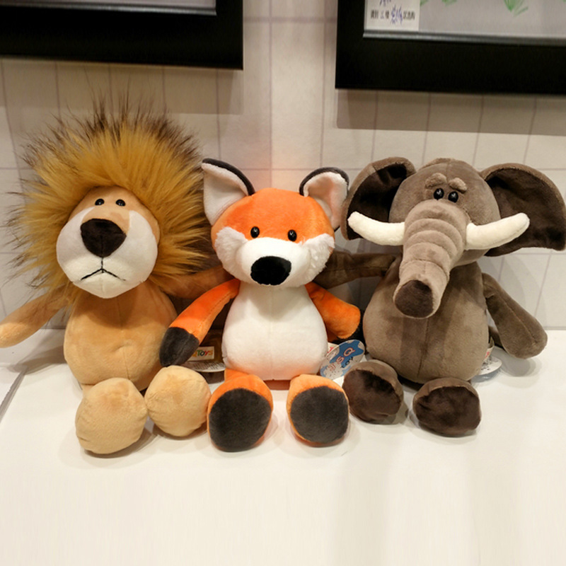 Bosque animal muñeca de peluche de juguete elefante mono tigre león largo ciervo niños boda lanzando actividad muñeca