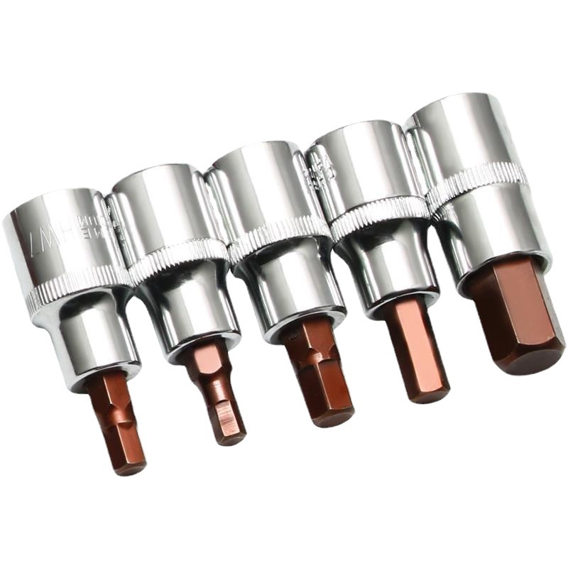 Cabeza de manguito hexagonal interno llave hexagonal eléctrica manguito cabeza de lote cañón de aire alargada manguito de tornillo hexagonal interno herramienta