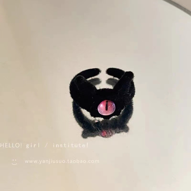 Dibujos animados lindo gato anillo 2023 nuevo nicho diseño chica corazón exquisita joyería al por mayor