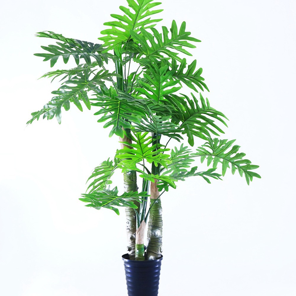 Filodendro Artificial Nuevo para Decoración de Interiores, Exhibición en Ventanas de Hoteles, Planta Grande de Decoración, Adorno de Pie, Filodendro Artificial