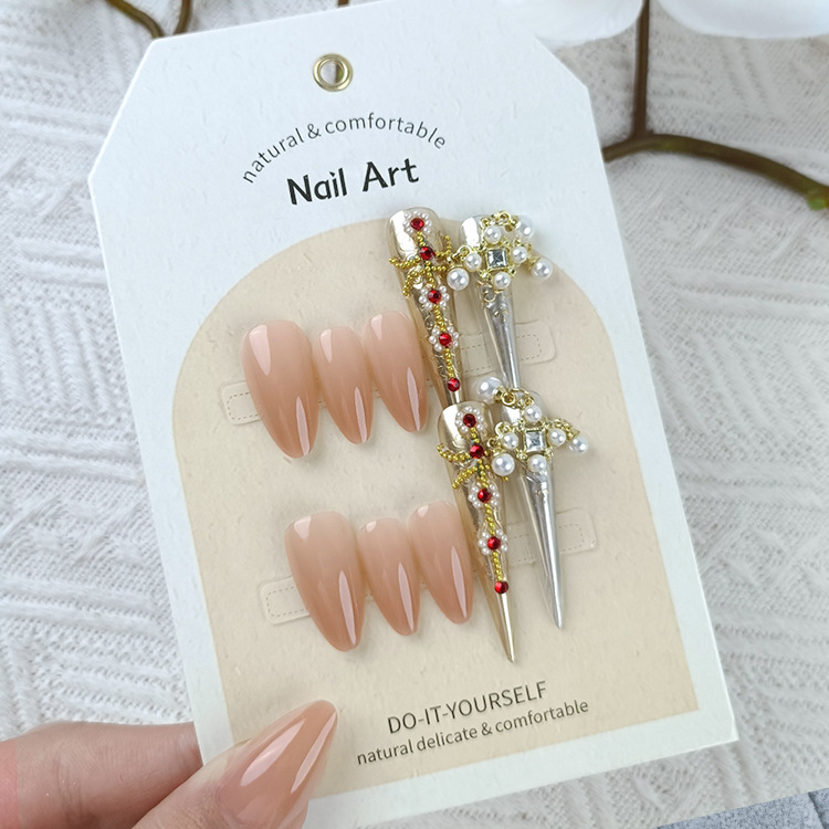 Xiaohongshu Douyin parche de arte de uñas caliente fototerapia para usar uñas de diez piezas