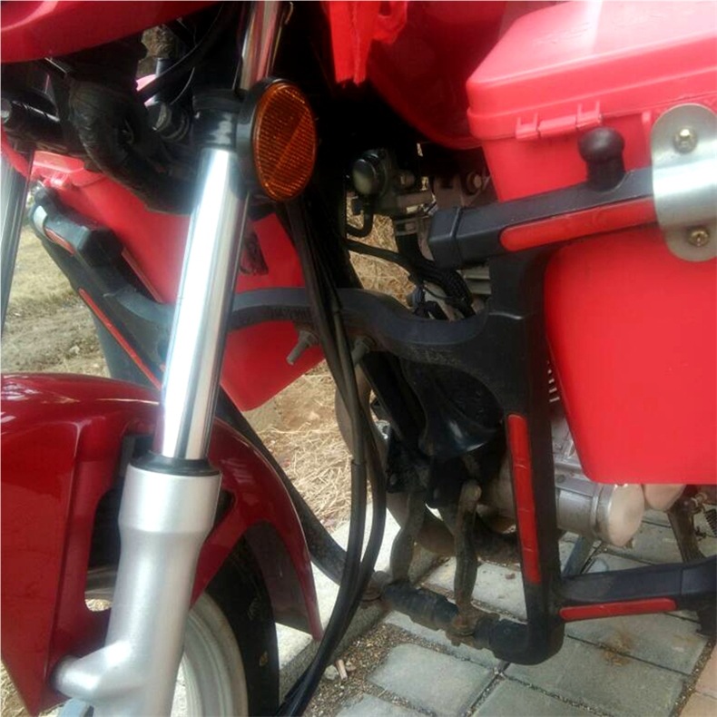 Men's 125 Motorcycle Front Bumper Storage Box Guard Bar Anti-Fall Stick Guard Tool Box Modification Accessories Universal