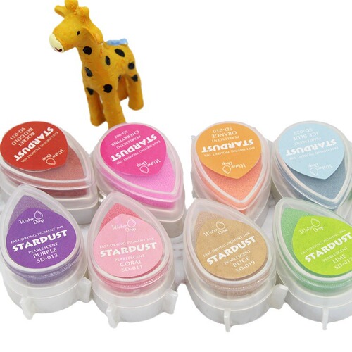 Special ink pad for engraving rubber stamp bricks, water drop pearl series ink pad, 32 color SD ink pad, ink