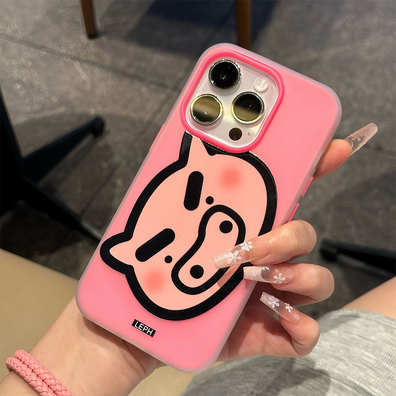 マカロンゼリーツーインワン携帯電話ケースホルダー夏のアップル携帯電話ケースハイエンド磁気吸引アップル 15pro|undefined