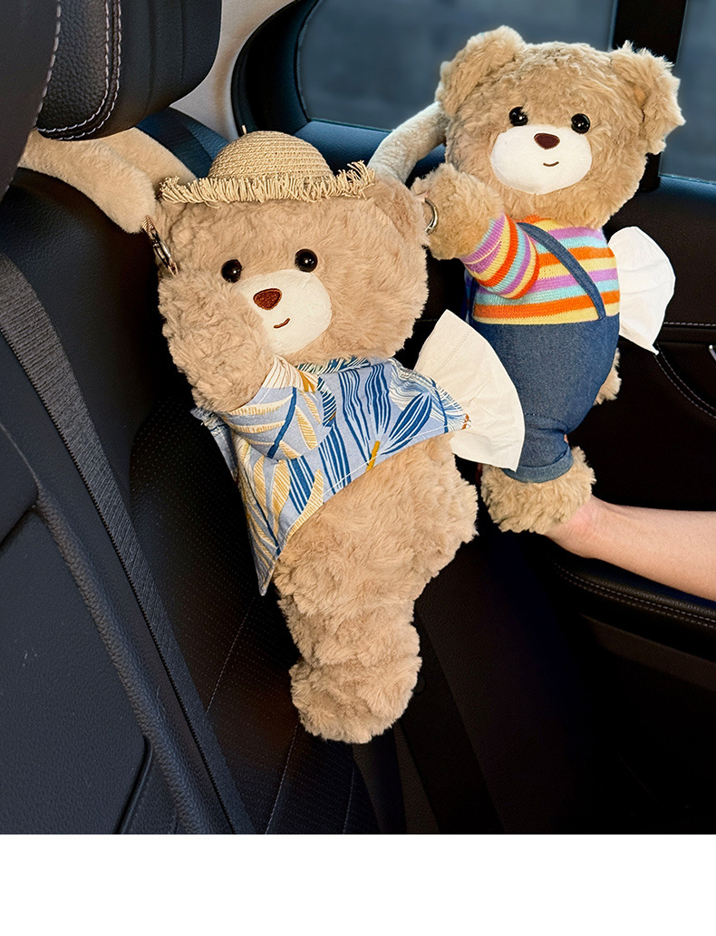Car Tissue Box Hanging 2025 New Cute and Beautiful Doll Car Tissue Hanging Bag Female Car Tissue Box