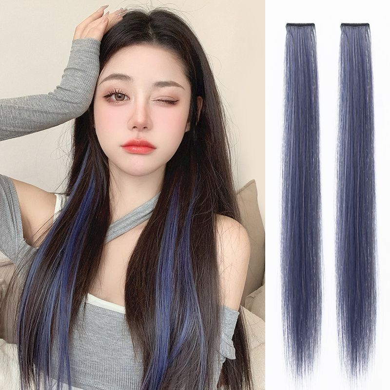 Color oreja teñido peluca de seda de alta temperatura teñido clip de cabello invisible natural una pieza de extensión de cabello sin marcas al por mayor