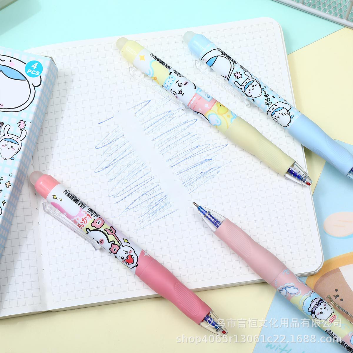 dibujos animados postura ST estudiantes pulsar bolígrafo borrable bolígrafo neutro para escribir suavemente Jigawa lindos bolígrafos