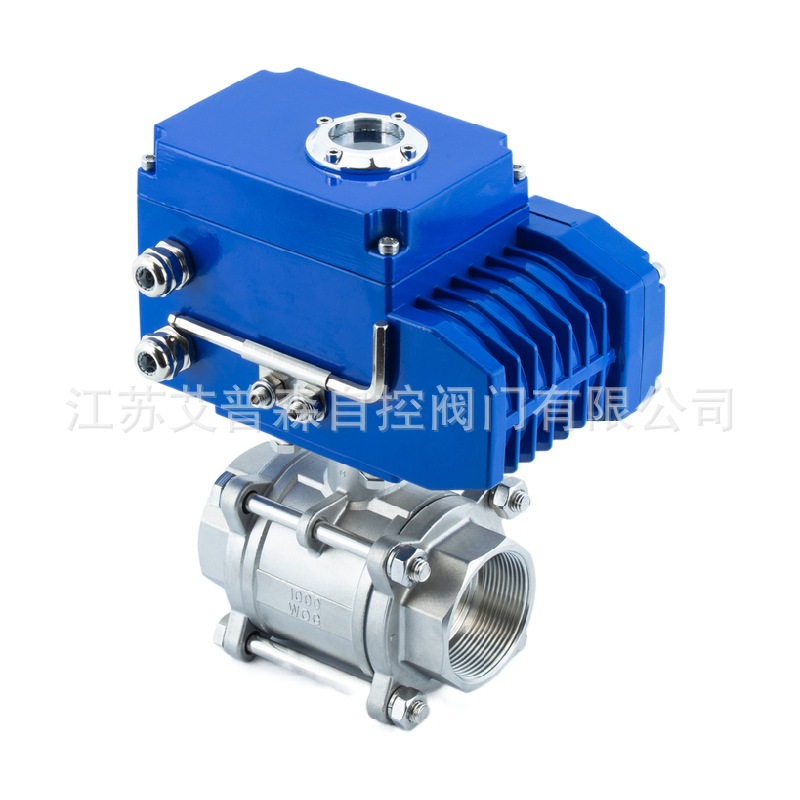 Q911F-16P 3PC电动内螺纹球阀  三片式电动丝扣不锈钢球阀 DN25