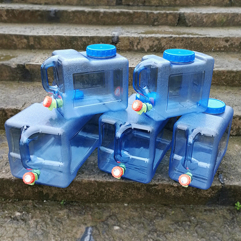 バケツ家庭用水貯蔵バケツプラスチック蓋付き純粋なミネラルバケツ屋外車大型ポータブル正方形バケツ寮水貯蔵|undefined