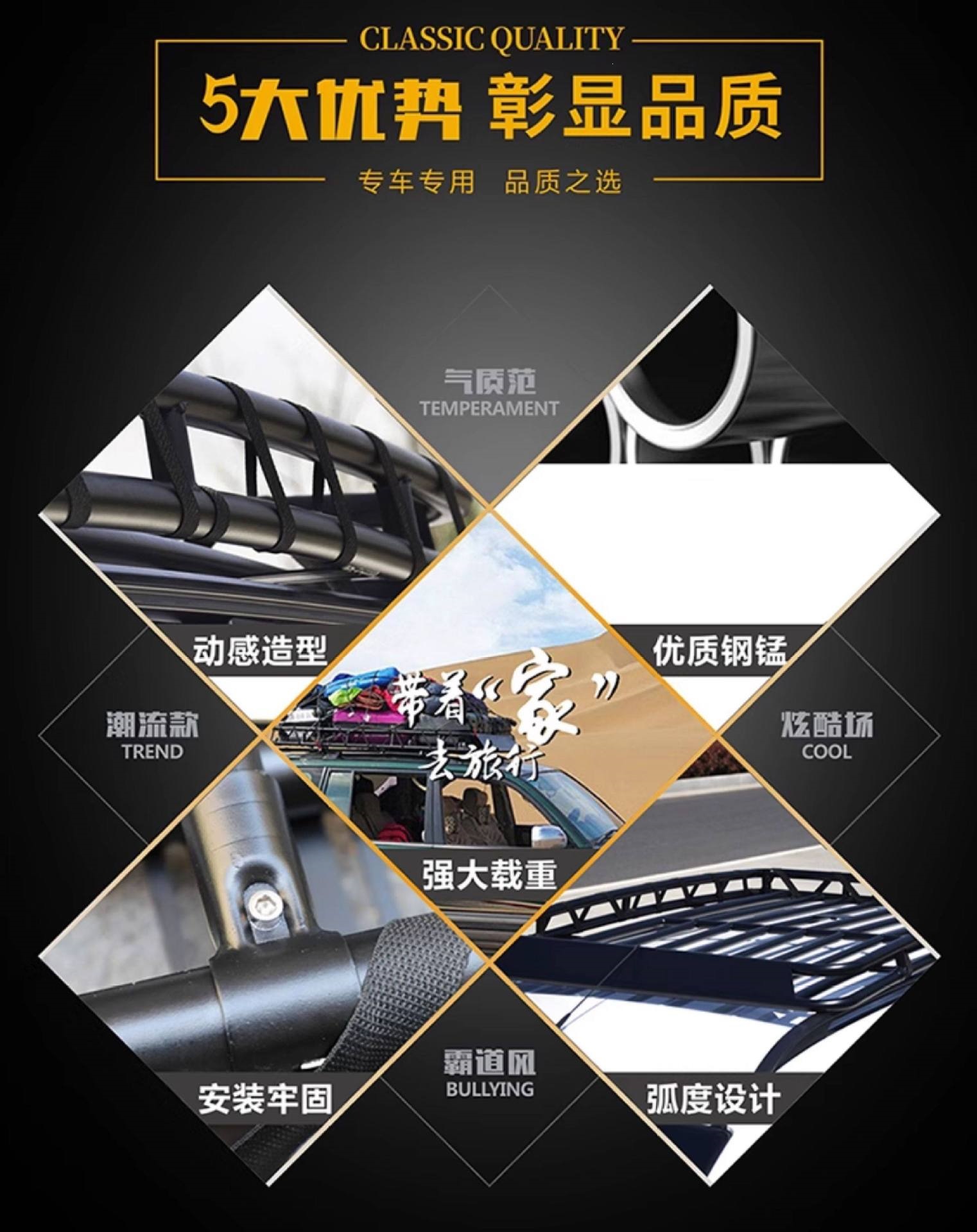 Suitable for Toyota Rav4, Highlander, Sienna, Wildlander, Frontlander, and Harrier Car Roof Racks