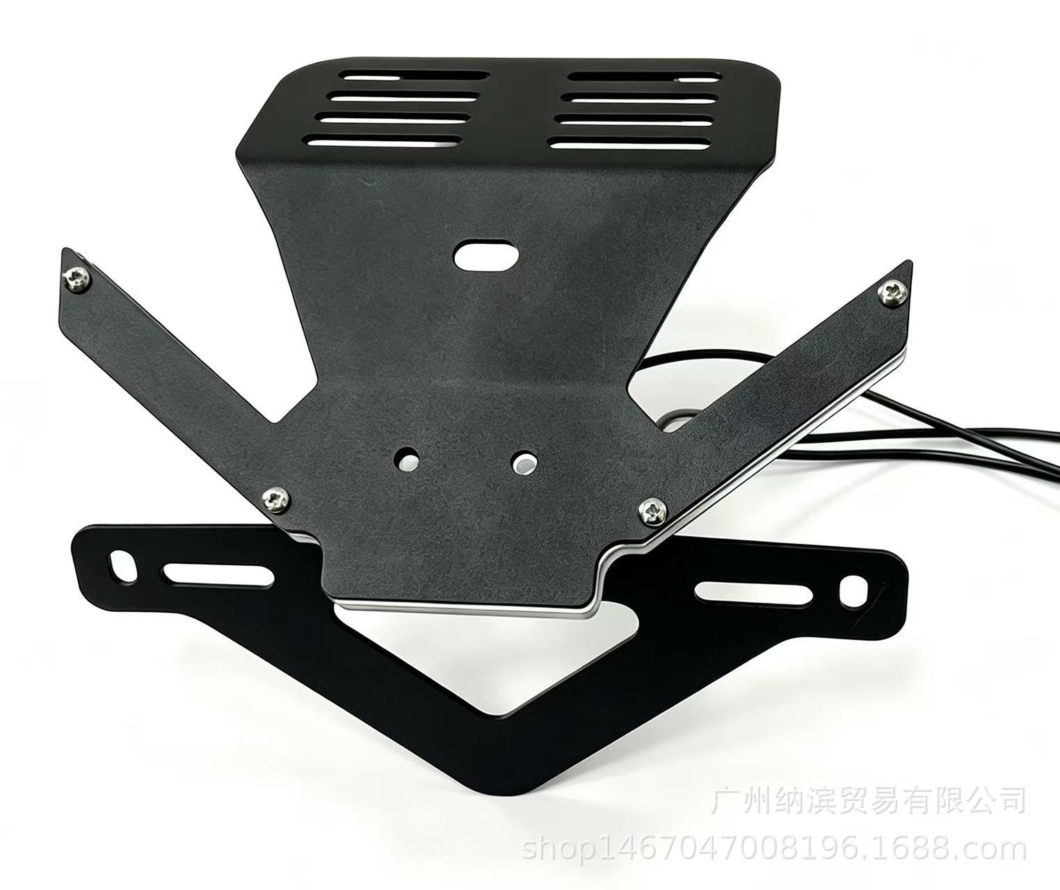 Suitable for modified motorcycles, short and long tail turn signal license plate frames, stainless steel, universal model with lights
