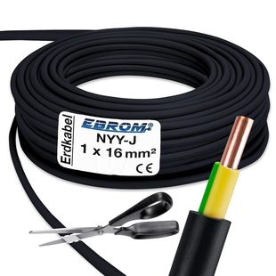 Erdkabel Nyy-J 1X16 Mm² Meterware\/Außenmantel: Schwarz\/I