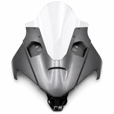 Motorcycle front windshield hood, CF450SR-S racing combat - bright-gray-transparent