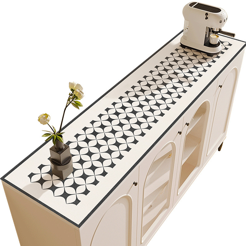 Lujo ligero TV gabinete mesa estera Luz de lujo de alto grado a prueba de aceite a prueba de agua desechable aparador gabinete de zapatos de tela estera de protección de escritorio