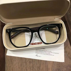 Net red small frame black frame glasses for women plain face radiation-proof slimming retro ins wind can be equipped with degree myopia glasses