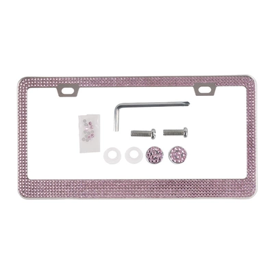 Cross-Border American Standard Stainless Steel License plate holder/license plate holder - pink