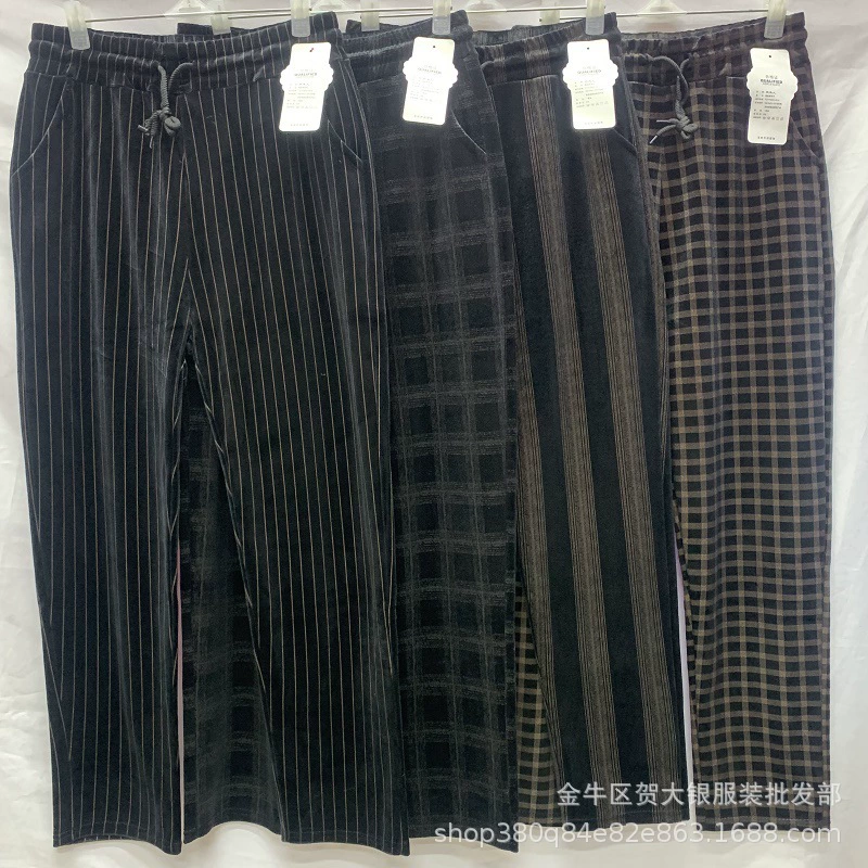 Весенне-осенние женские повседневные брюки из вельвета с эффектом загара для мам среднего и старшего возраста, оптом, большие размеры, высокая талия.