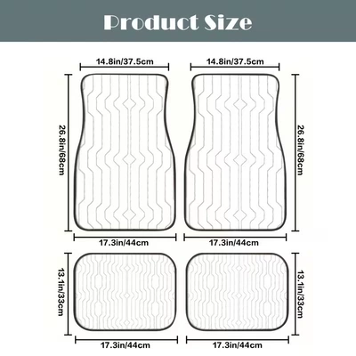 Cross-Border Minimalist Car Interior Floor Mats, Thickened Dirt-Resistant and Scratch-Resistant Mats, Easy to Care For, Can Be Cut, Wholesale and Dropshipping Available (Avtomobil döşəmə paspasları) - zx-car-floor-mats-simple-01-4570-self-cut-1-piece-of-silk-circle-for-the-front-foot