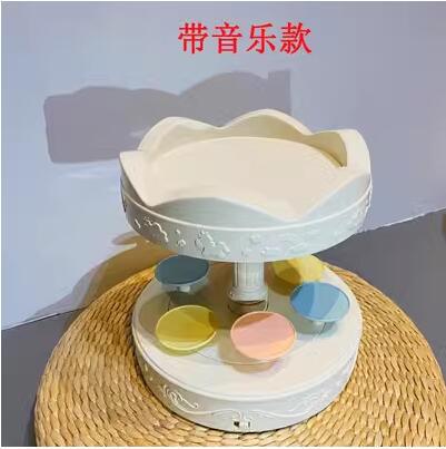 Rotary postre cumpleaños conductor giratorio automático máquina de postre giratorio máquina de postre pastel soporte de exhibición decoración de la fiesta de cumpleaños