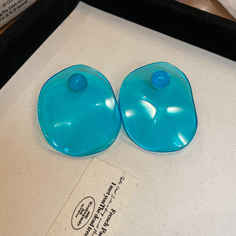 19g Weight 925 Sterling Silver Ear Needle Material Ear Studs Classification 1 Pair Quantity Daily Occasion Resin Material Geometric Pattern All Seasons Season Women's Gender Simple Style Style 1 Pair Simple Style Geometric Resin Ear Studs 6