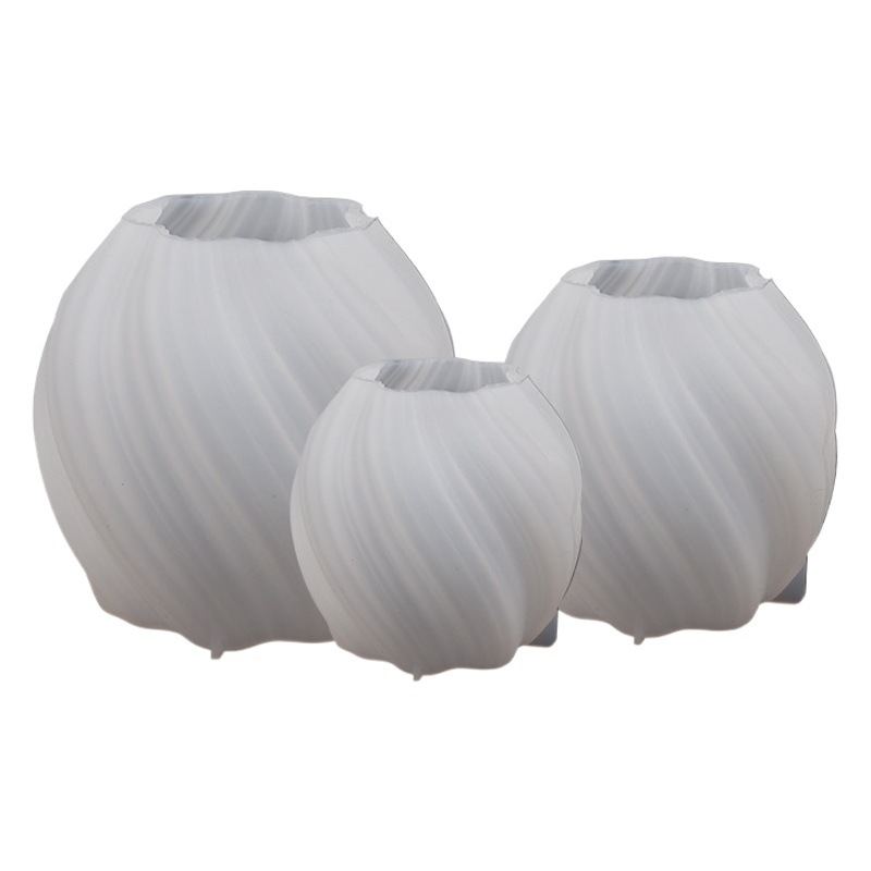 Yu meiren DIY irregular onda geométrica giratoria molde epoxi Arte Abstracto Pilar vela molde de silicona