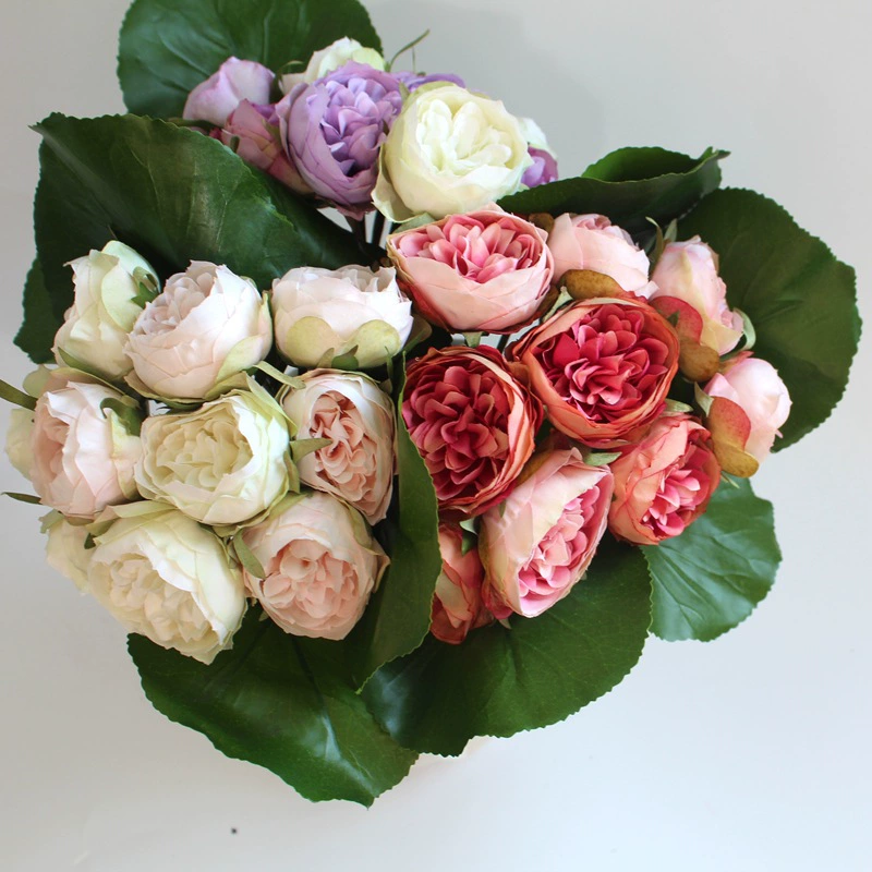 Ручной материал Роза в европейском стиле в стиле ретро высокая имитация 10 Французская улыбающаяся Роза Камилла Роза Реквизит для фотосъемки