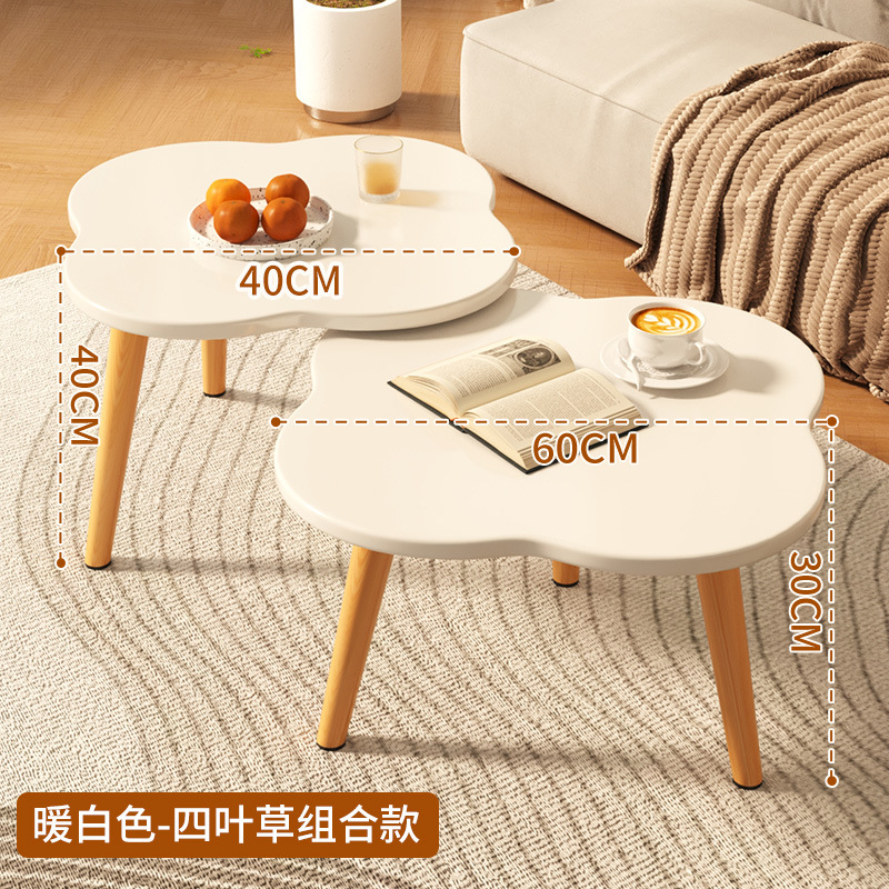 네잎클로버사이드테이블-60*30+40*40 화이트