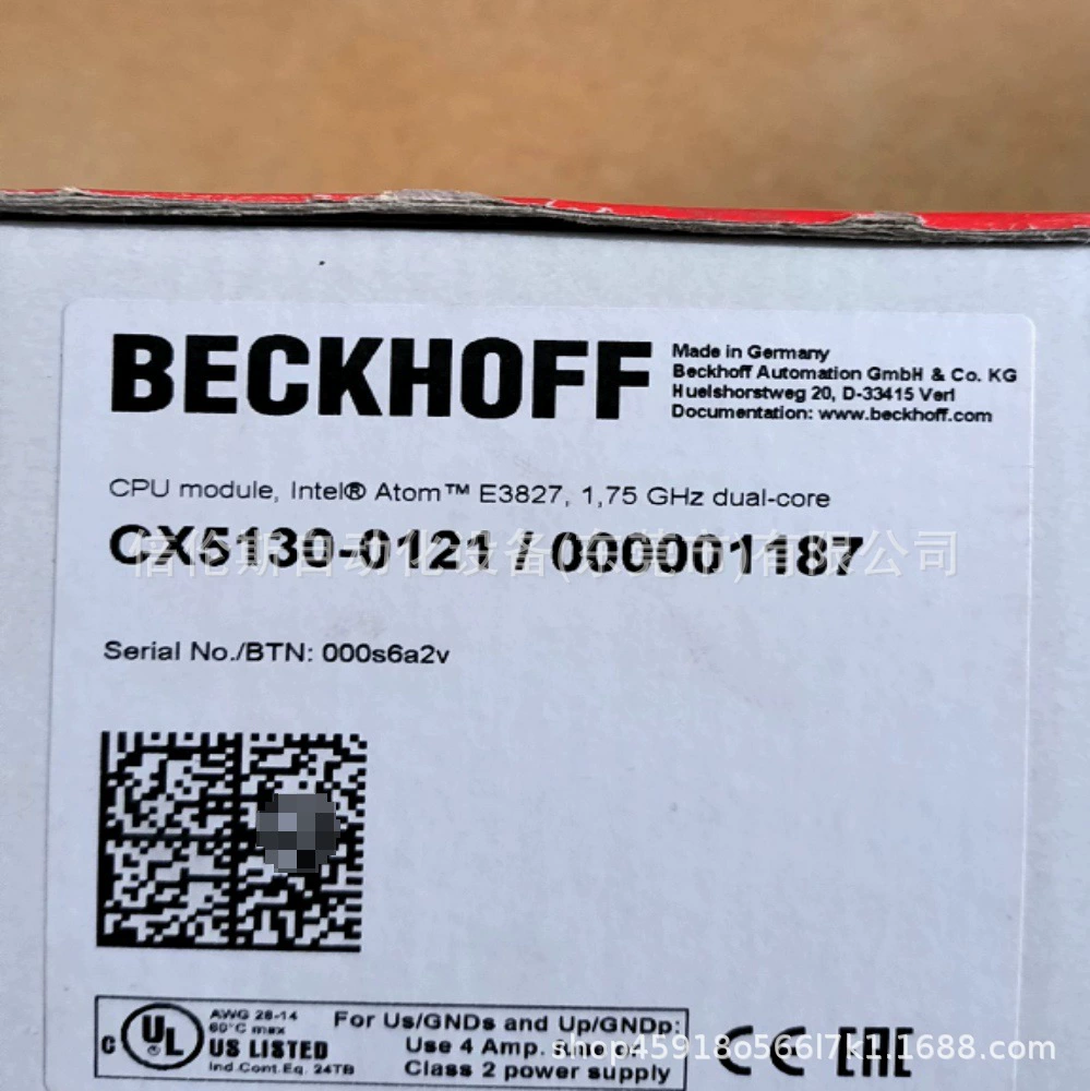 Главный контроллер Beckhoff CX5130-0121, новый, оригинальный, с возможностью скидки по договоренности.
