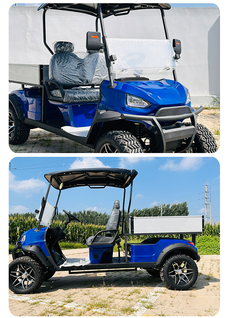 Electric Sightseeing Car 2 Seats Four Wheel Golf with Bucket Ball Car Scenic Spot Tourism Shuttle Hotel Reception Mobility Scooter