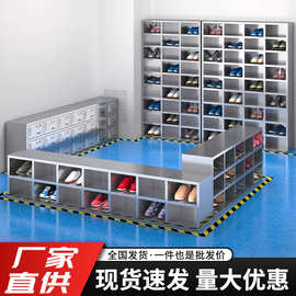 不锈钢鞋柜无尘车间员工换鞋柜工厂实验室职员单双面多层鞋柜鞋凳