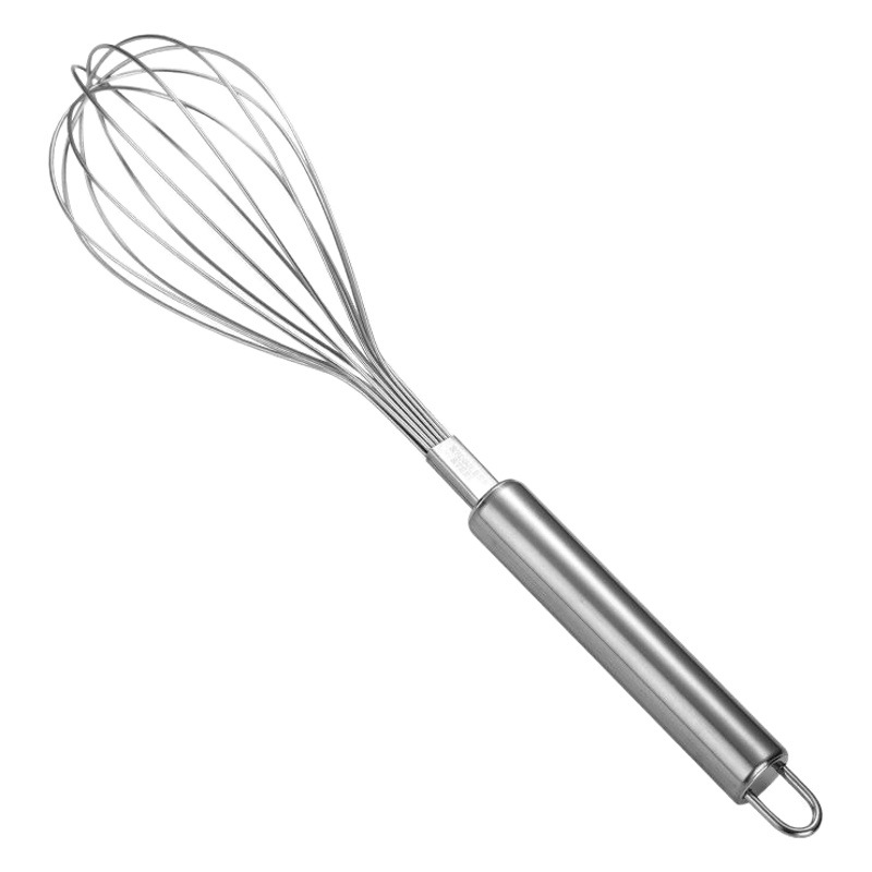 Stainless Steel Round Tube Egg Beater Manual Egg Mixer Handheld Cream Whipper Kitchen Baking Tool