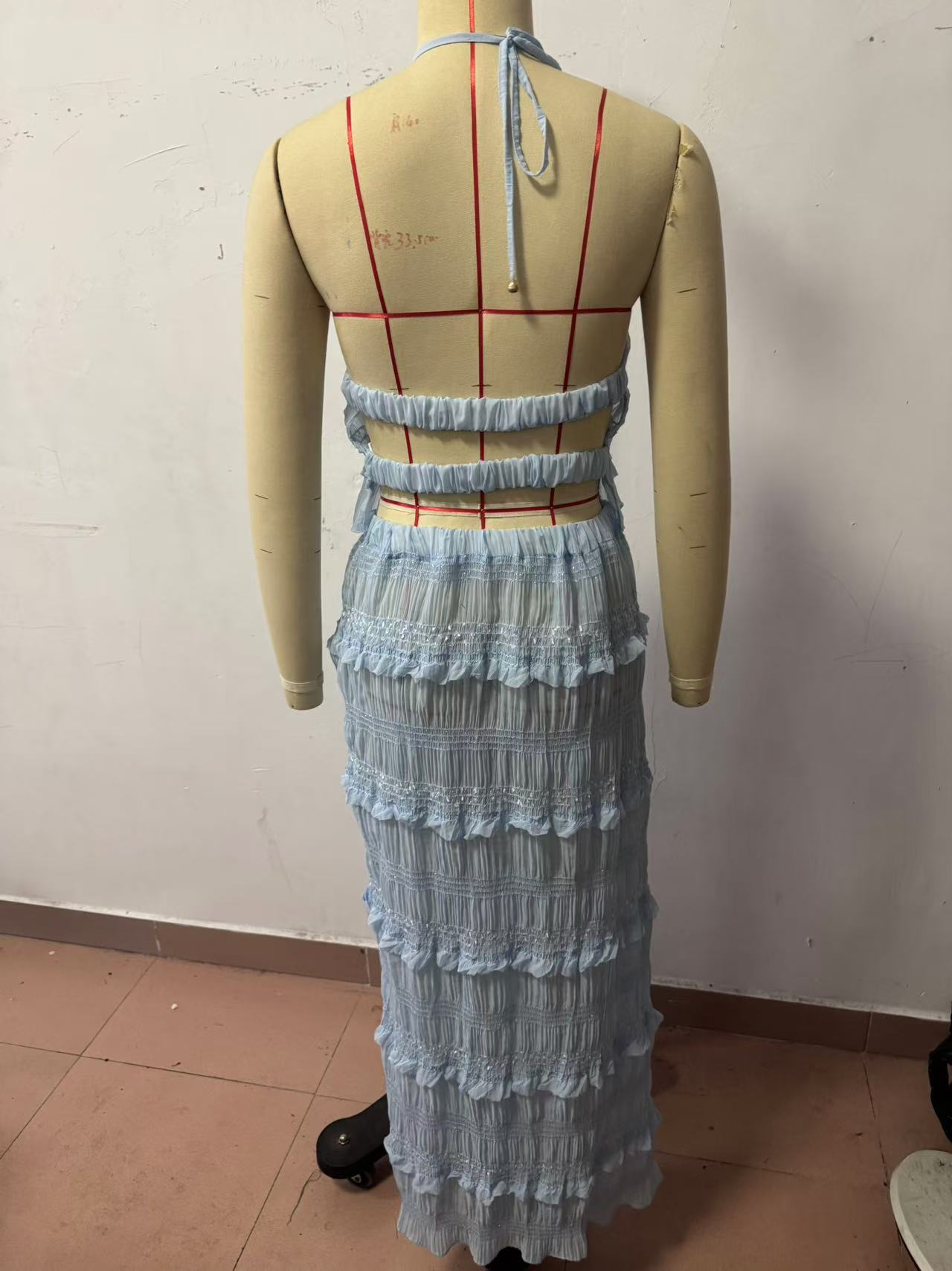 81g Weight Sleeveless Sleeve Length Polyester, Chiffon Fabric Type Skirt Co-ord Set Sets Type 2 Pieces Set Quantity Holiday Occasion Round Neck Neckline Comfort Function Regular Fit Fit Type Solid Color Pattern 2025 Spring and Summer Season Women's Gender Vacation Style Holiday Women's Vacation Solid Color Polyester Chiffon Skirt Co-ord Set Skirt Sets 无