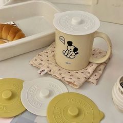かわいい韓風insシリコンカップカバー汎用円形食品級セラミックカップカバーカップカップカップマグカップ蓋